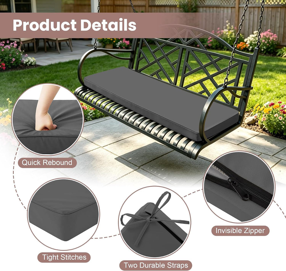 Outdoor Bench Cushions for Outdoor Furniture, 48x18 Inch, Waterproof Patio Fu...