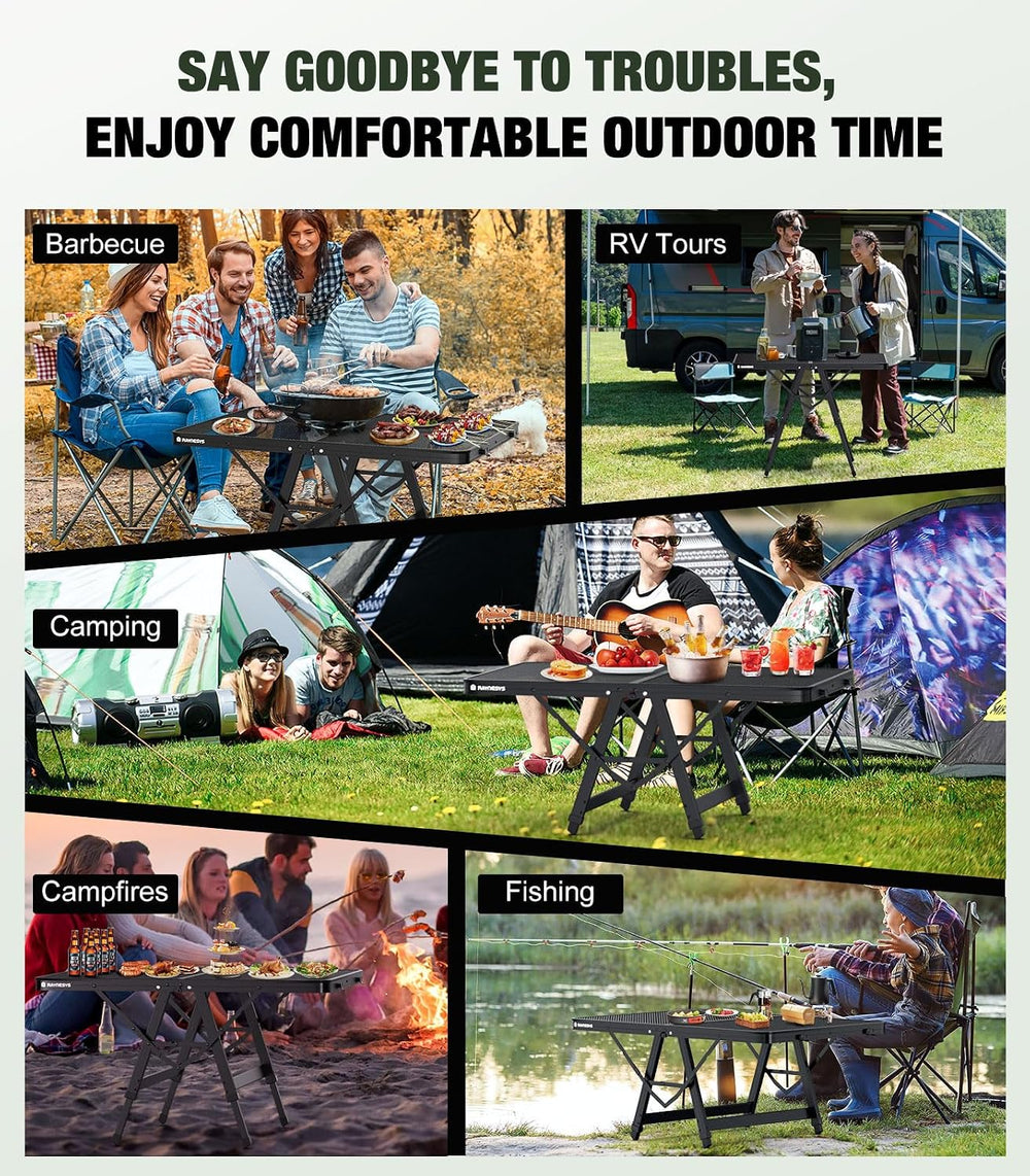 Raynesys Portable Folding Grill Table for Ourdoor, Camping, Picnic, BBQ