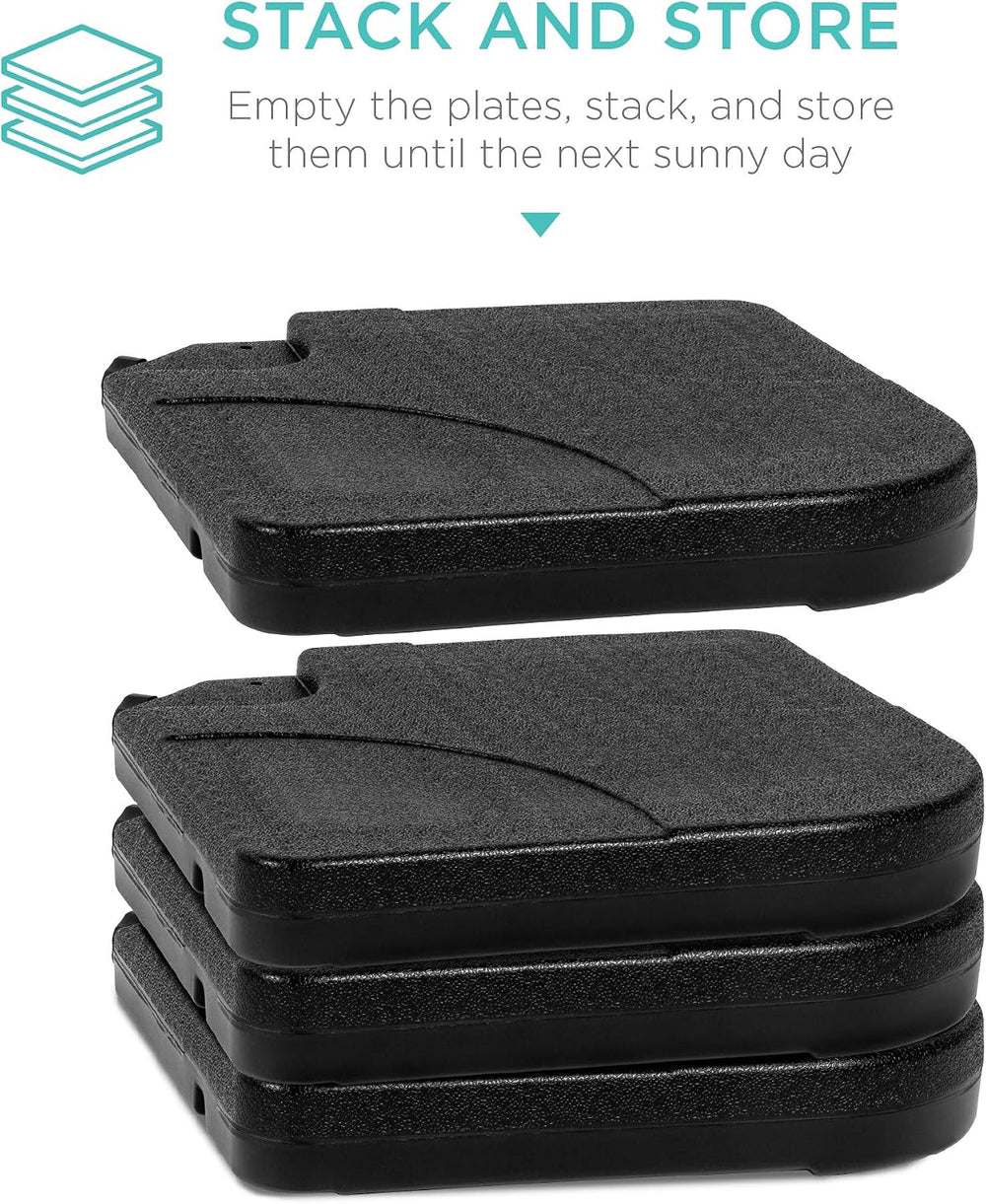 Best Choice Products 4-Piece 155lb Capacity Heavy-Duty Cantilever Offset Pati...