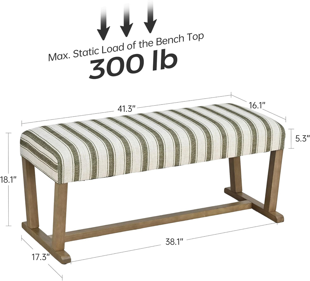 VKNOW 41.3'' Upholstered Entryway Bench, End of Bed Bench with Cushion
