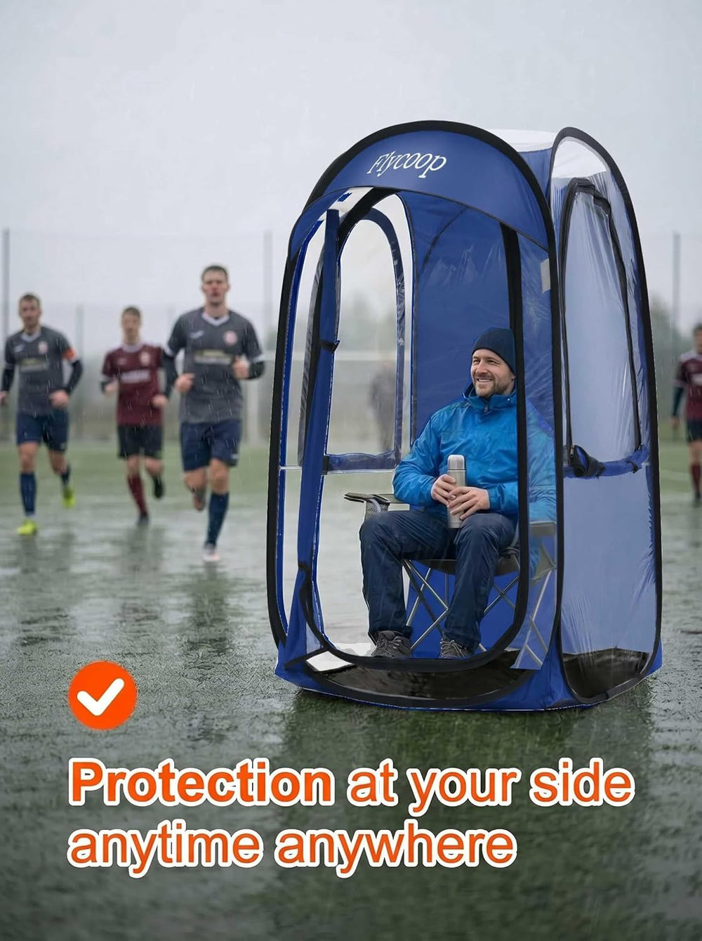 Sports Tent Pop Up Shelter: Flycoop 37" L x 37" W x 63" H Weat...