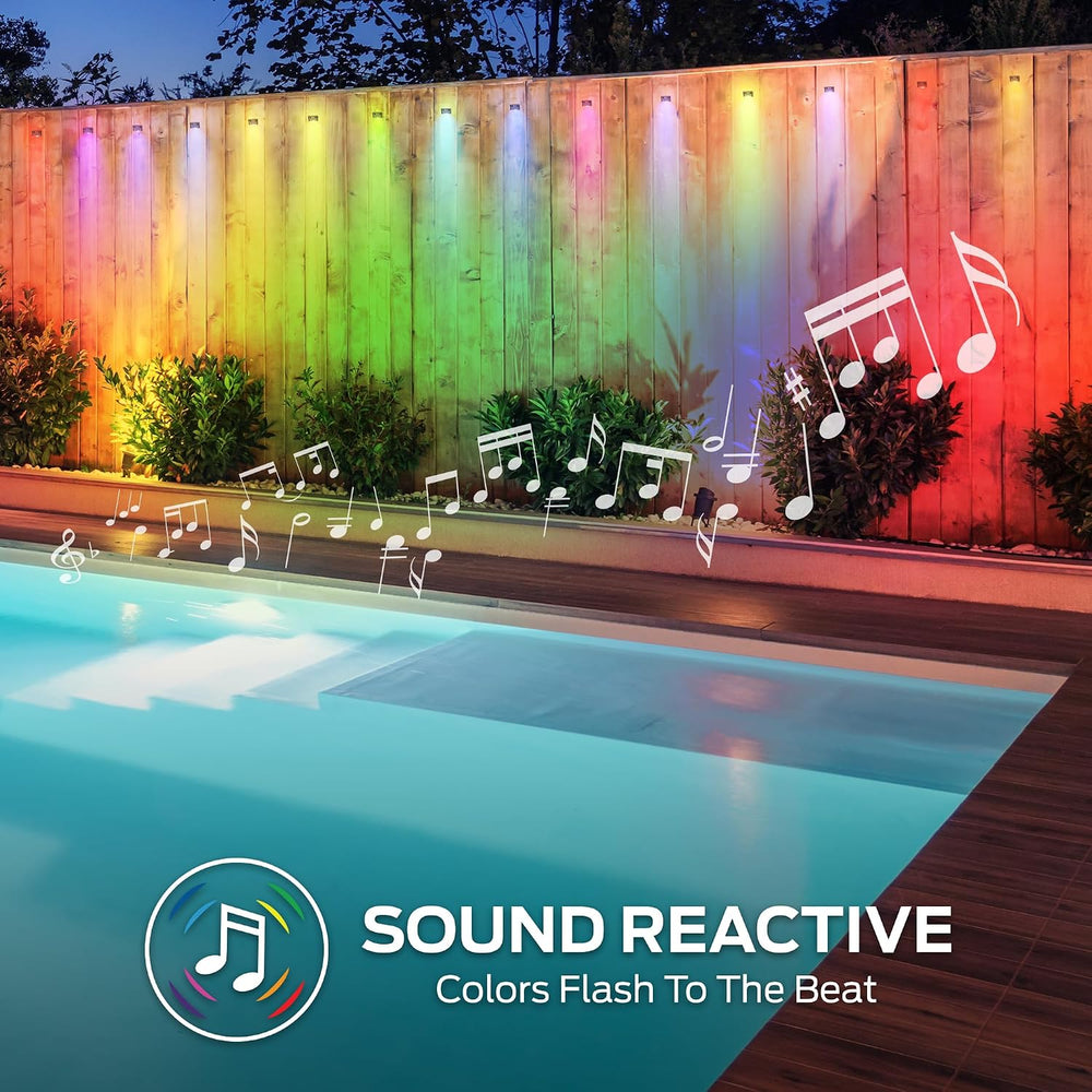 Monster Smart 50ft Deck & Fence Lights, WiFi Color Changing Outdoor LED S...
