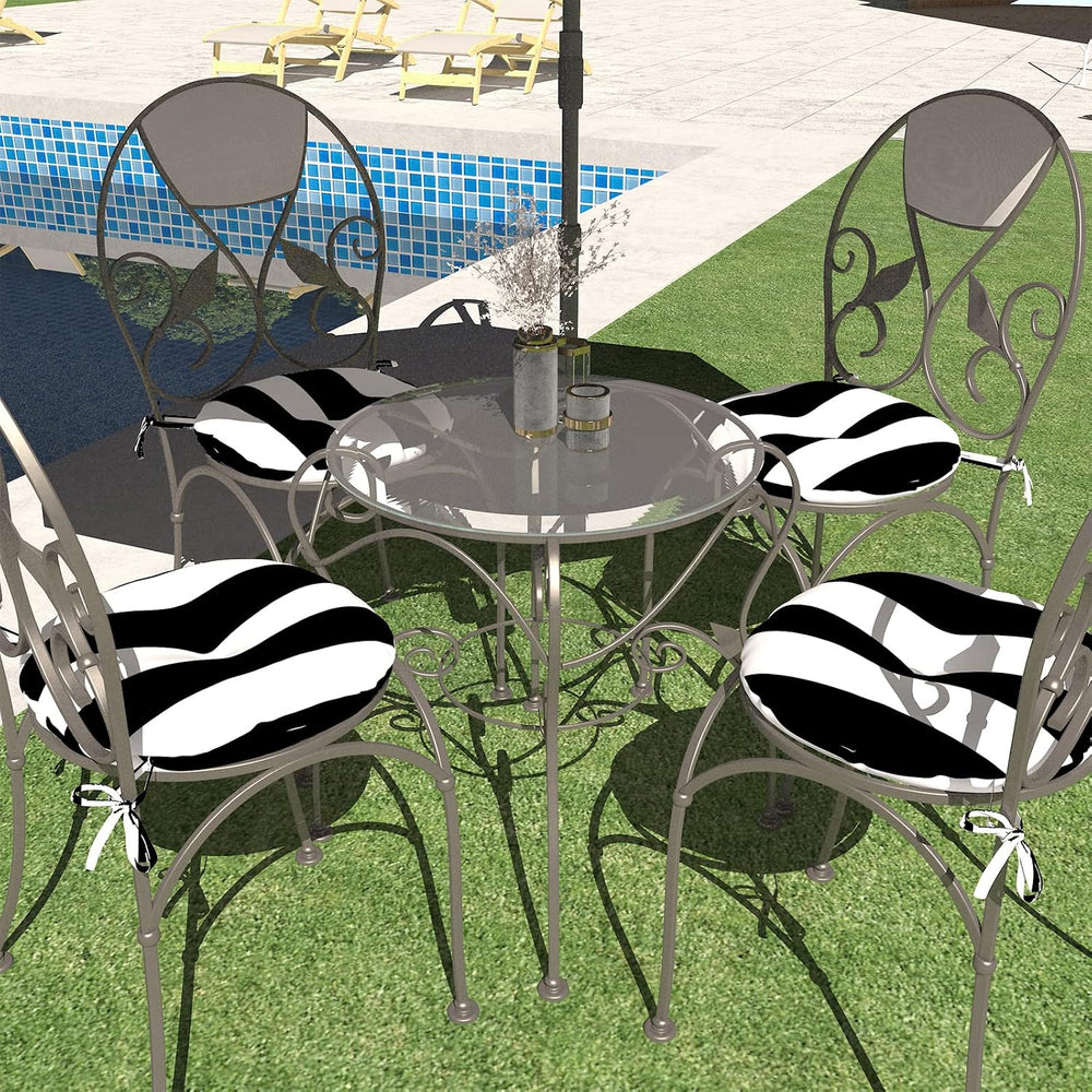LVTXIII Outdoor Bistro Chair Cushions, 15"x15"x4" Round Patio ...