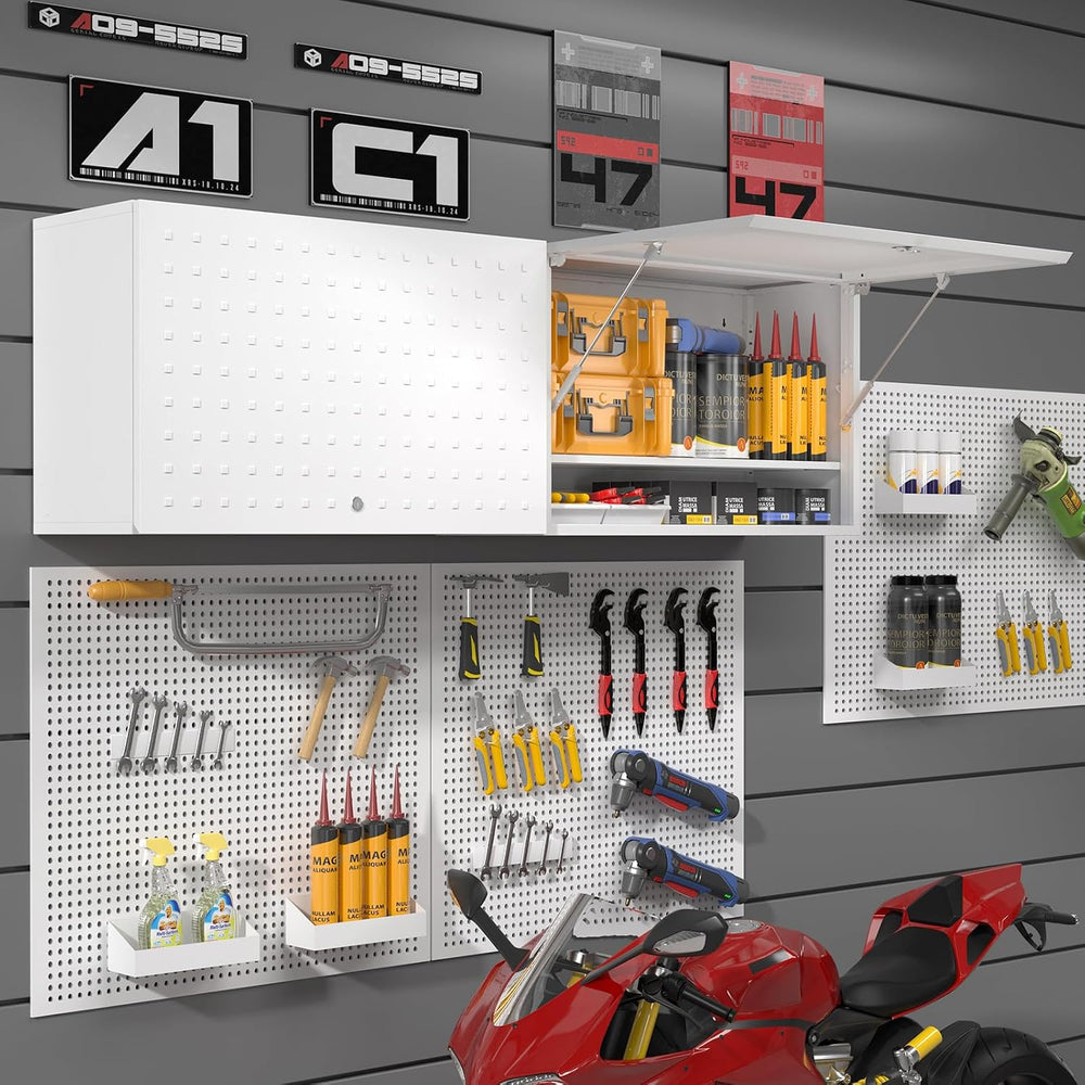 Polup Metal Wall Cabinet for Garage, 20" H Garage Cabinet Wall Mounted