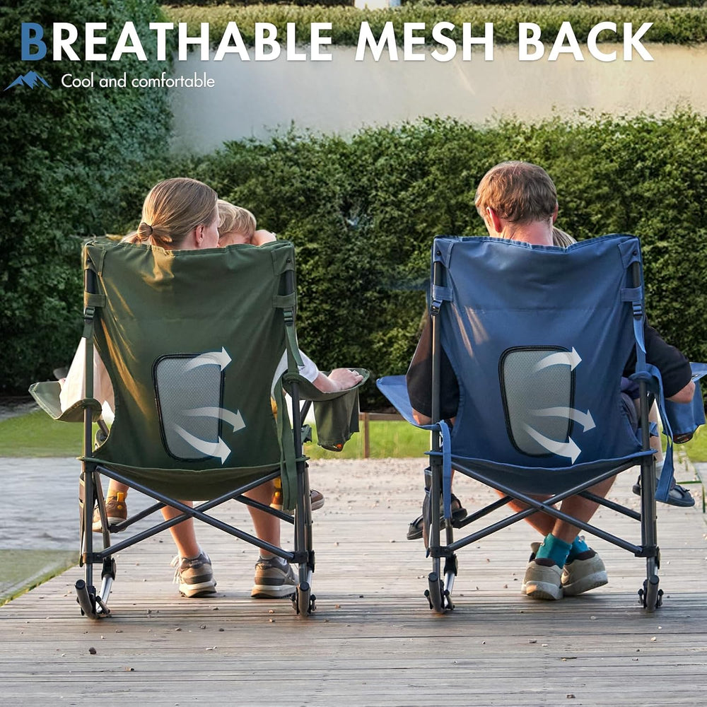 Portal Folding Outdoor Rocking Camping Chair, 350LBS Portable Rocker