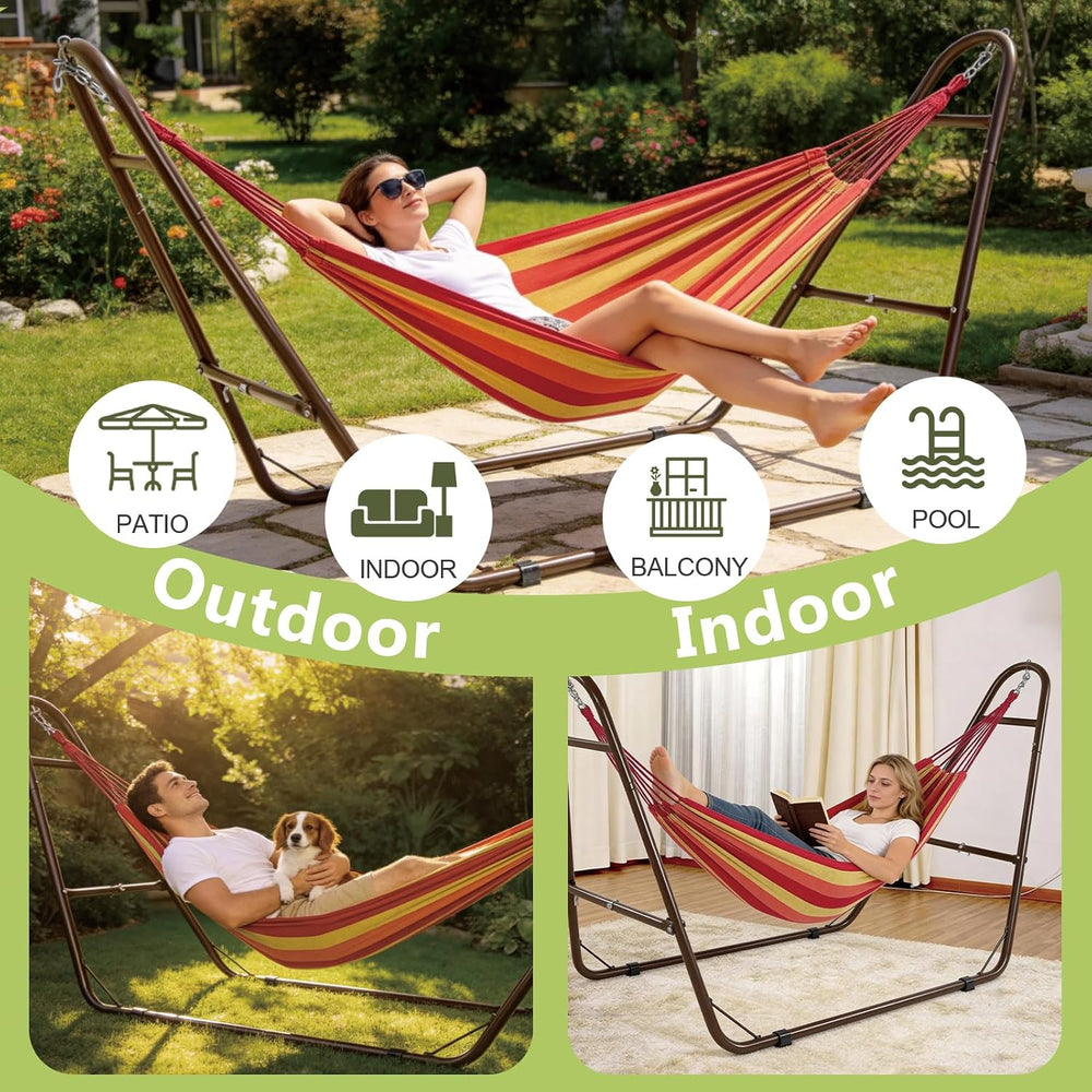 Durable Heavy Duty Steel Hammock Stand for Outside, 550LBS Capacity