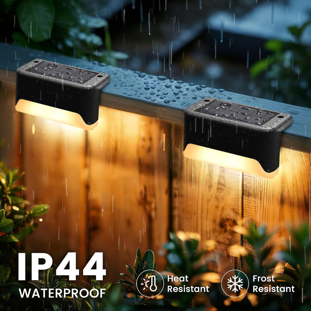 SOLPEX Solar Deck Lights Outdoor,Fence Lights Waterproof,16 Pack Warm White