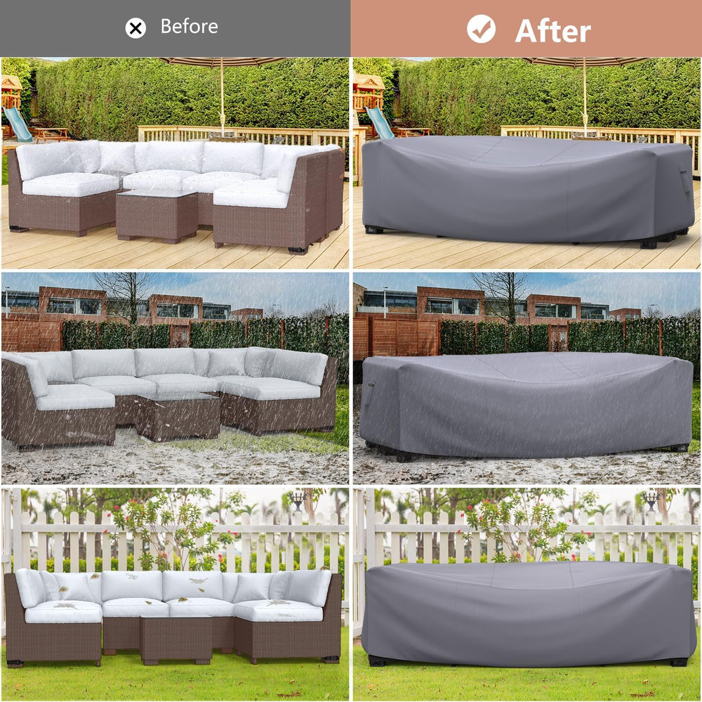 Mrrihand Outdoor Patio Furniture Covers Waterproof 138"Lx86"Wx28&qu...