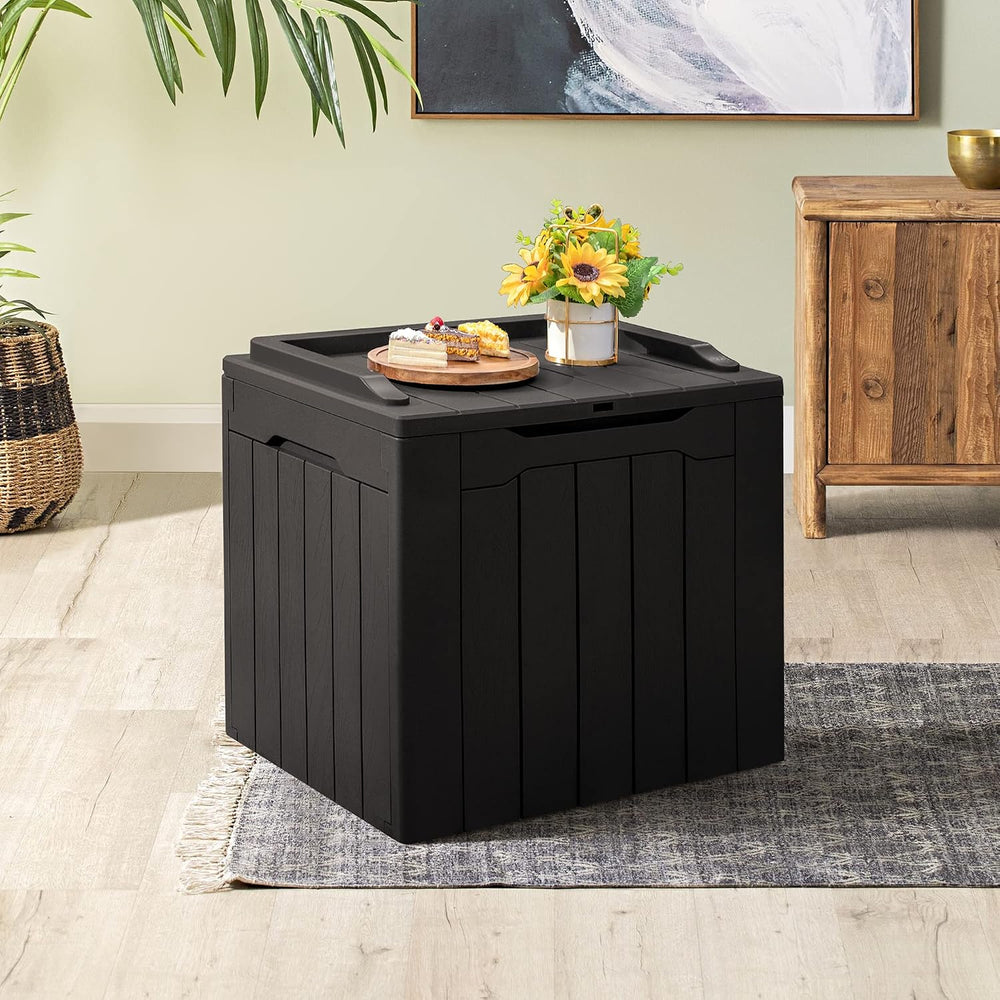 Homall 31 Gallon Deck Box Resin Waterproof Outdoor Storage Box Lockable