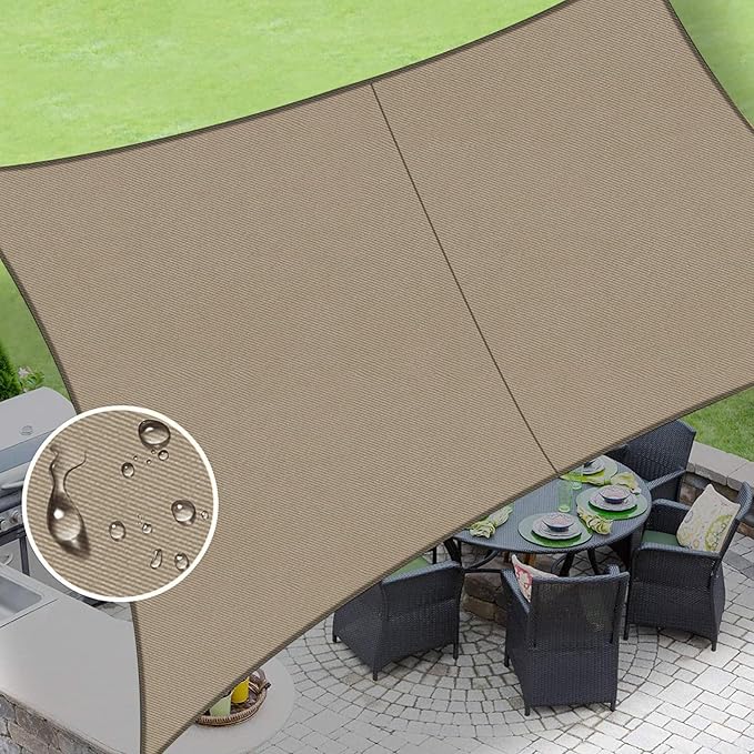 LOVE STORY Rectangle 4'x10' Waterproof Sun Shade Sail Canopy UV Block...