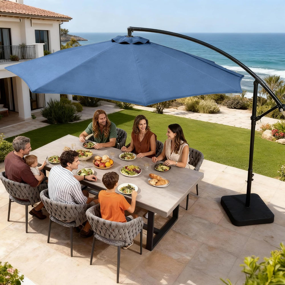 10FT Cantilever Offset Outdoor Patio Umbrella with Base Included