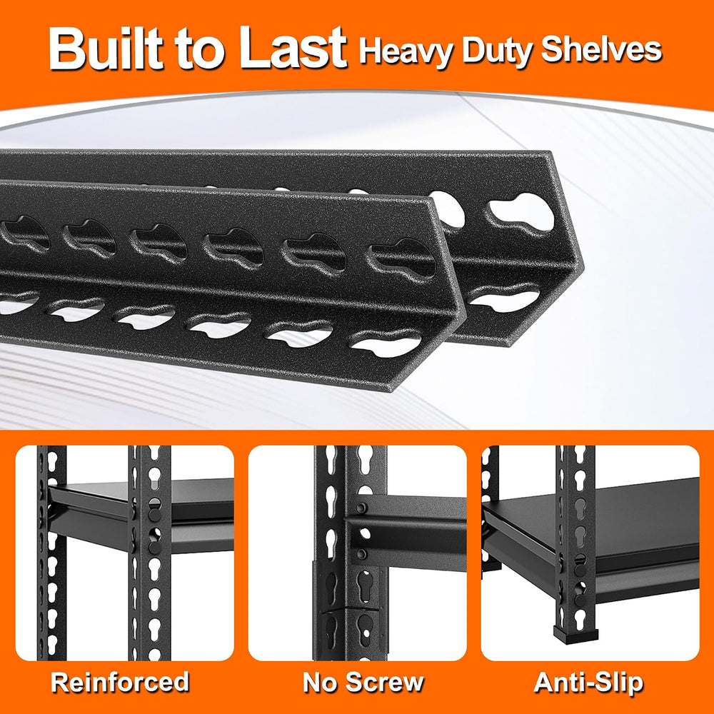 Metal Garage Shelving for Storage - 48" W x 16" D x 39" H