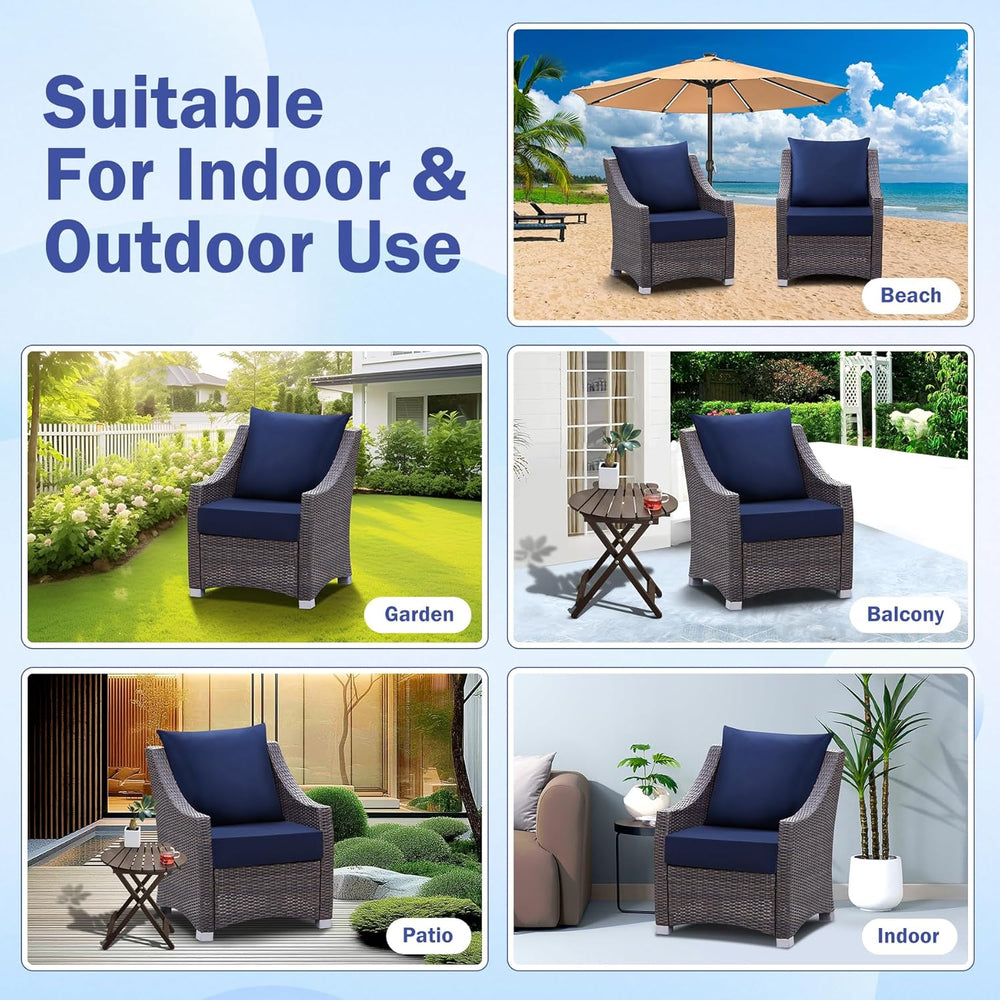 IASEAHK Outdoor Chair Cushions, 24 x 24 Inch Outdoor Cushion for Patio Furnit...