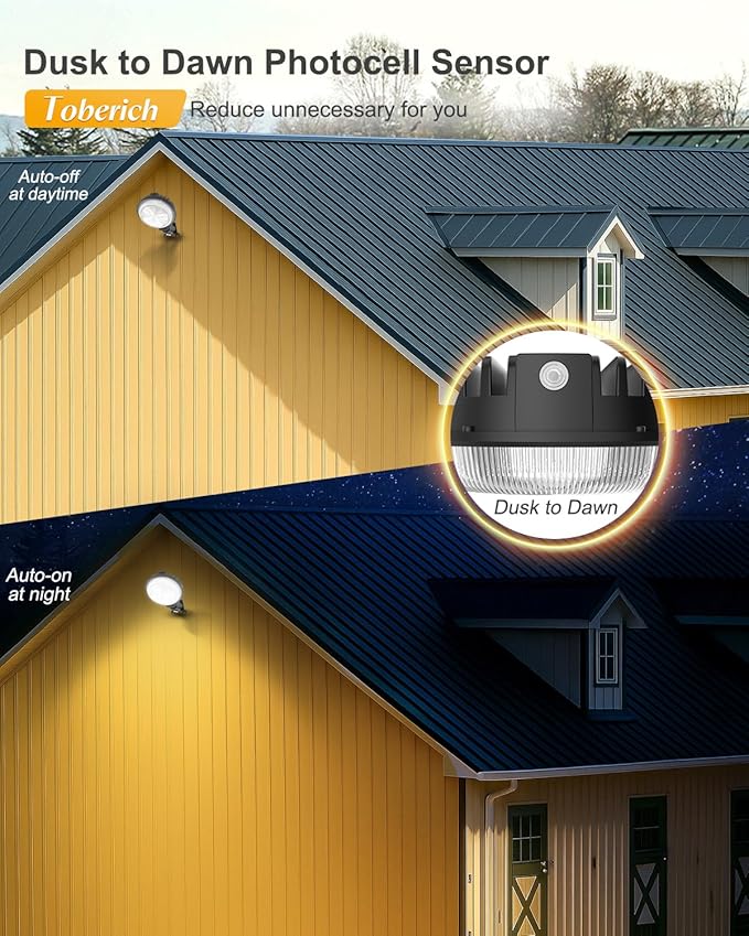 LED Barn Light 2Packs, 150W 20000LM Yard Area Lights Dusk to Dawn Outdoor Lig...