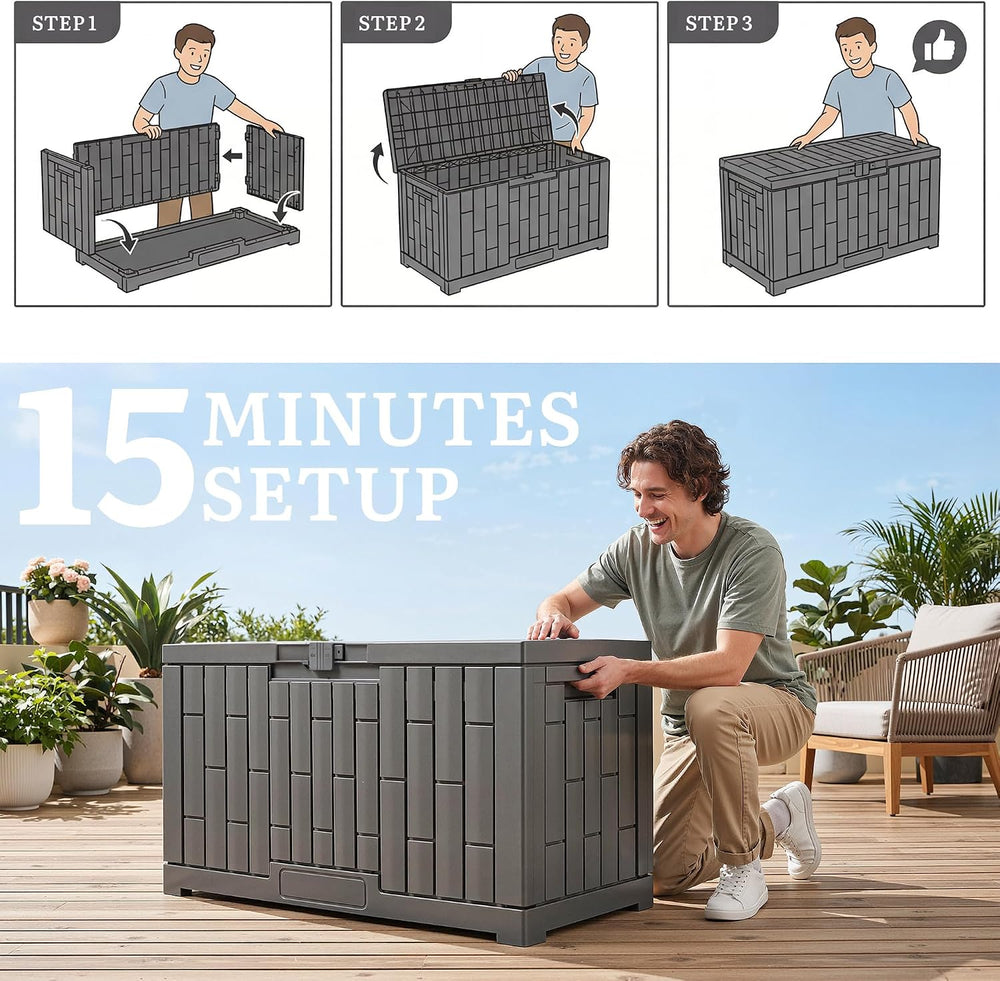 YITAHOME 60 Gallon Outdoor Storage Box
