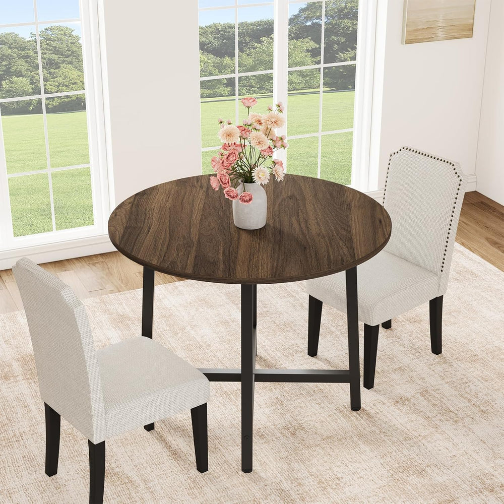 IDEALHOUSE 31.5 Inch Round Dining Table for 2-4, Small Kitchen Dining Room Ta...