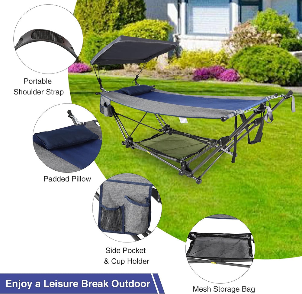 RedSwing Camping Hammock with Stand, Portable Hammock with Removable Canopy