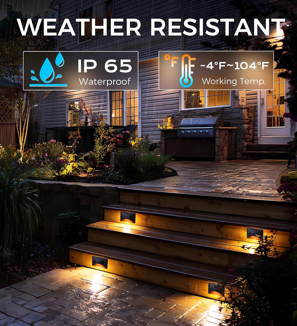 [6 Pack] Cloudy Bay Low Voltage LED Step Lights Outdoor, Surface Mount/J-Box ...