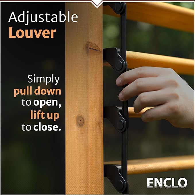 6.1ft H x 3.1ft W (1 Panel) Freestanding or Surface Mount Enclo Solara Louver...