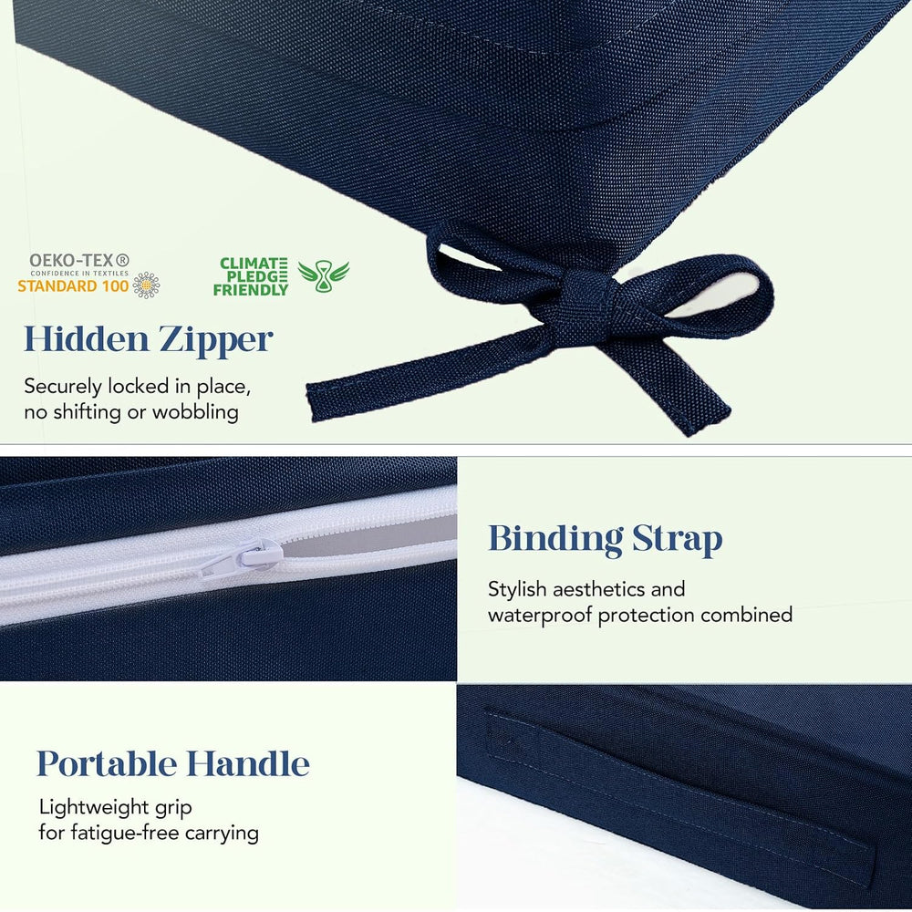 L’AGRATY Outdoor Chair Cushions for Patio Furniture：24" x 24" Deep ...