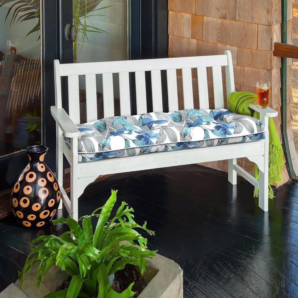 Tufted Bench Cushion for Outdoor Furniture, Patio Swing Cushion 44 x 19 x 5 I...