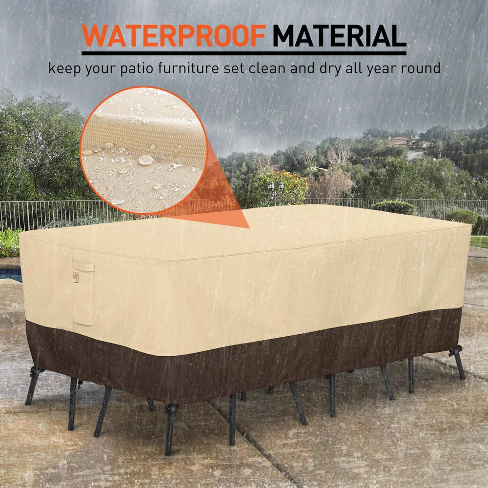 Patio Furniture Set Cover, 88''L x 62''W x 28''H, Bei...