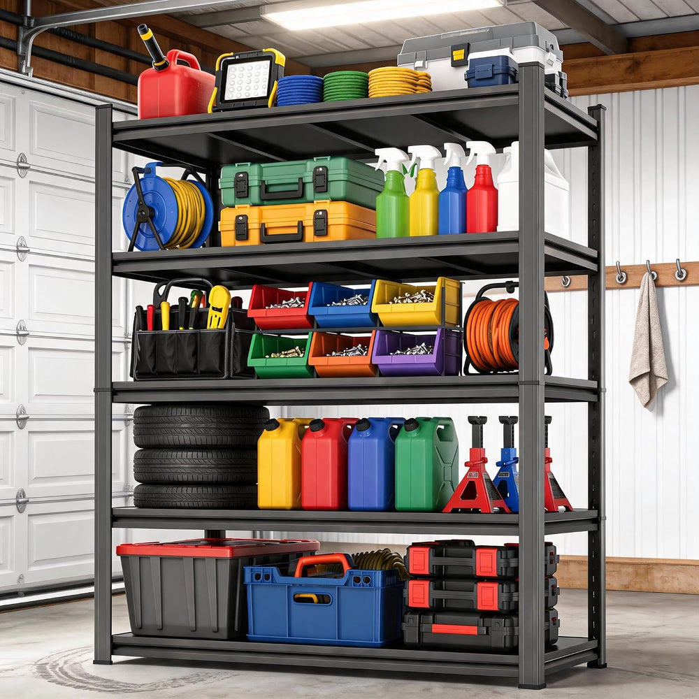 Garage Shelving 72"H x 40"W x 18"D Heavy Duty Storage Shelves ...
