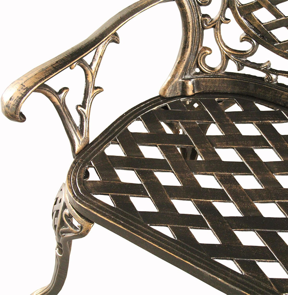 Oakland Living Outdoor Aluminum Loveseat Bench, Bronze