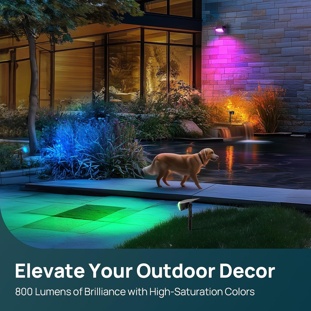 Linkind Halloween Solar Spot Lights Outdoor Waterproof Multicolor 6 Pack