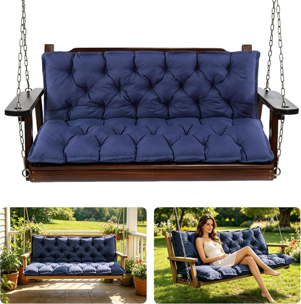 Porch Swing Cushions, 60x40 Inch Outdoor Bench Cushion, Waterproof Swing Cush...
