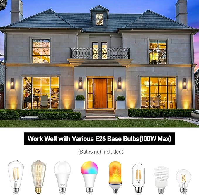 Large Size Outdoor Wall Light Fixtures, Exterior Lighting Fixtures Porch Scon...