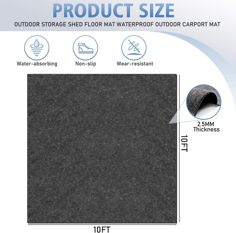 All-Weather Shed Floor Mat - for Outdoor Storage Shed and Shed with Floor, 2....