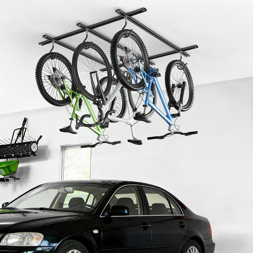 WALMANN Garage Ceiling Bike Rack, Adjustable Overhead Bicycle Storage