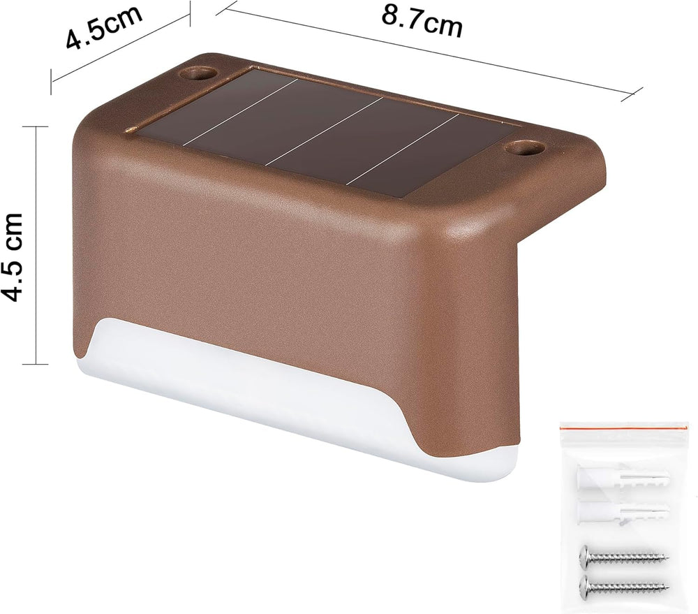 SOLPEX Solar Deck Lights Outdoor 16 Pack,Step Light Waterproof,Warm White