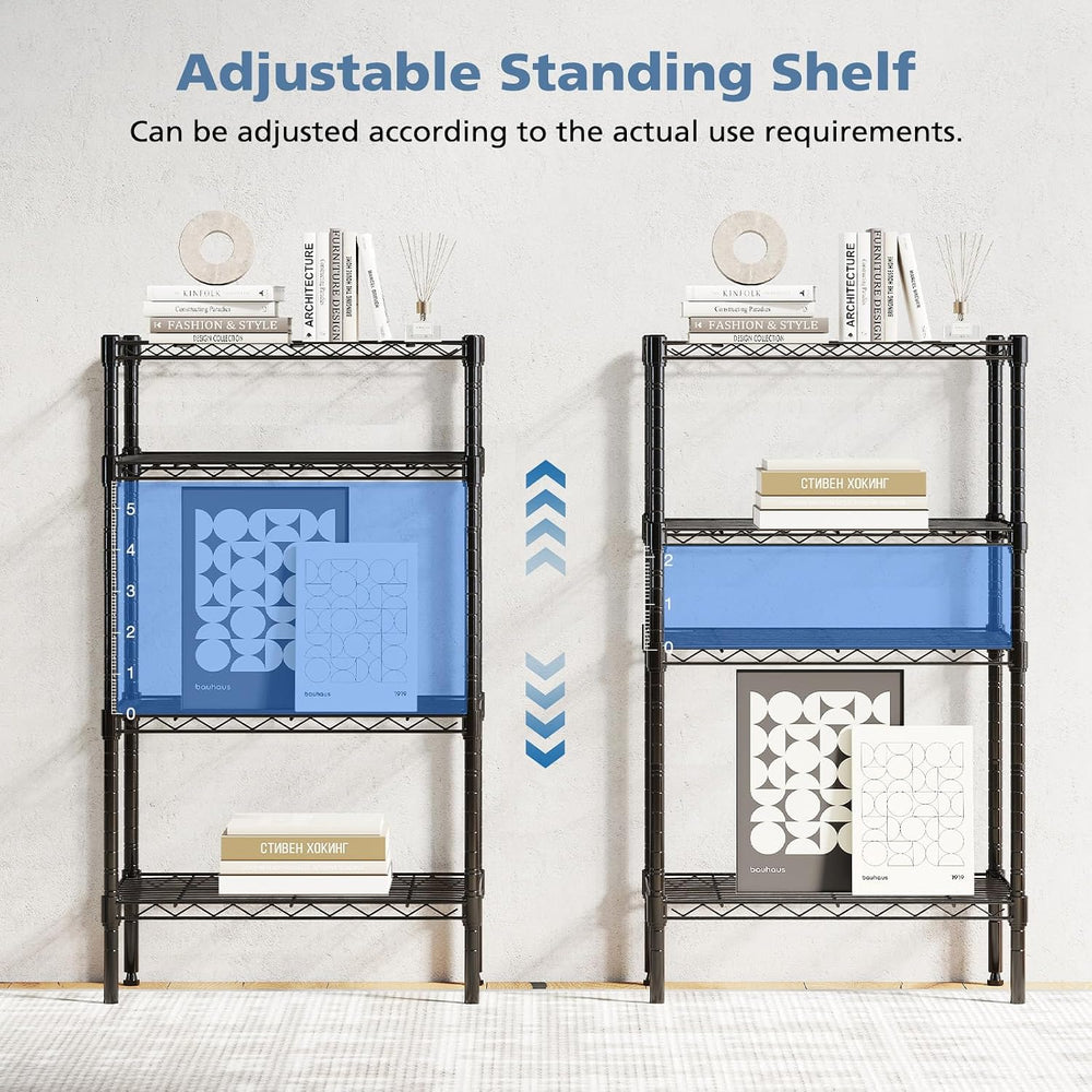 DUMOS 4-Tier Metal Storage Shelves, Shelving Unit, Storage Rack, 23.3" W