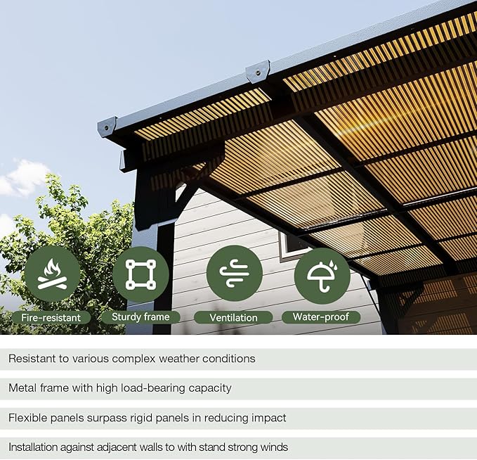 Aoxun 14'x 10' Premium Gazebo with Aluminum Top Frame & Polycarbo...