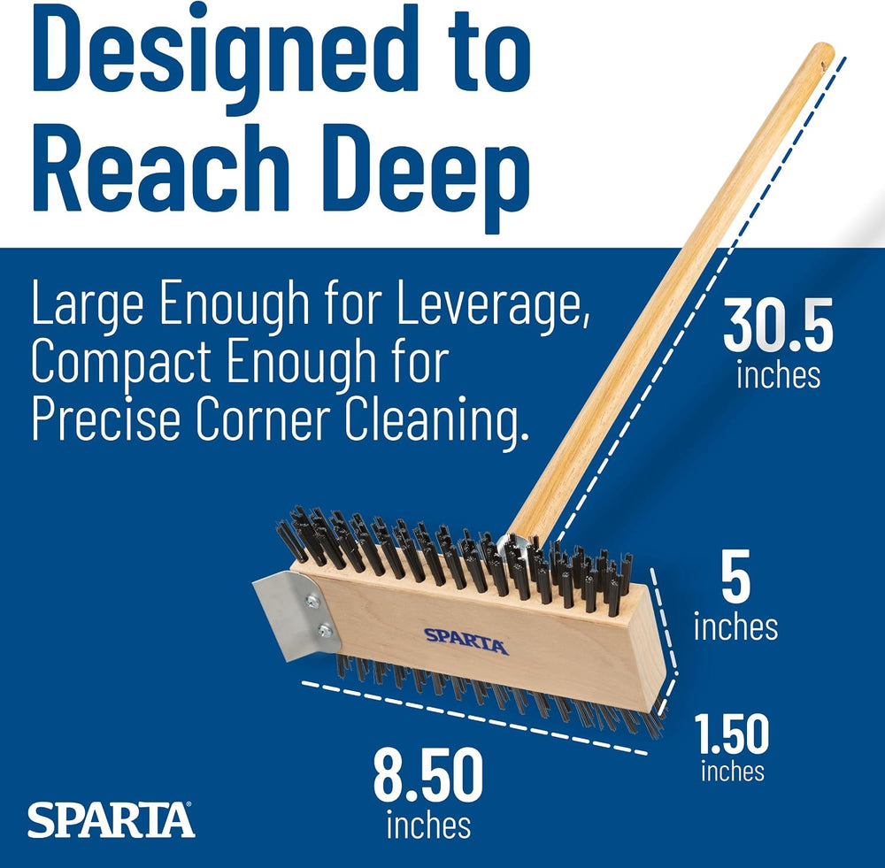 SPARTA 4002600 Stainless Steel Grill Brush, Grill Scraper With Long Handle Fo...