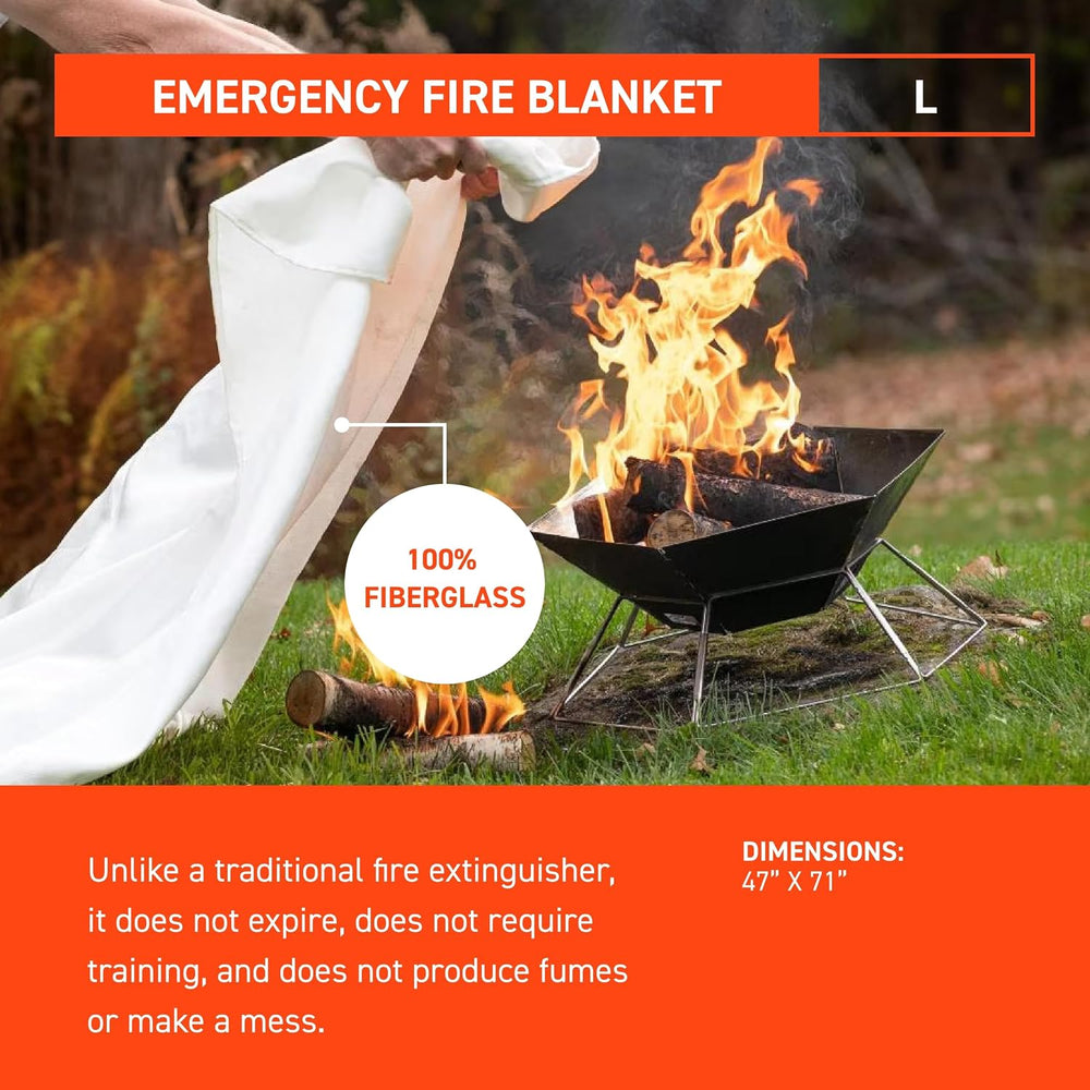 SOL Emergency Fire Safe Blanket, 47" x 70"