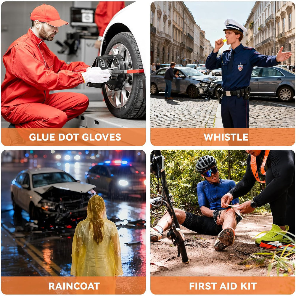COOGEO Roadside Emergency Car Kit with Jumper Cables, Car Accessories for Men...