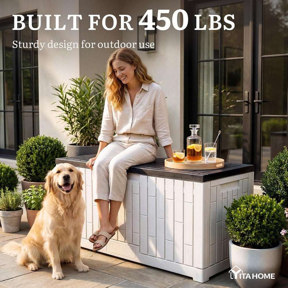 YITAHOME 120 Gallon Outdoor Storage Deck Box
