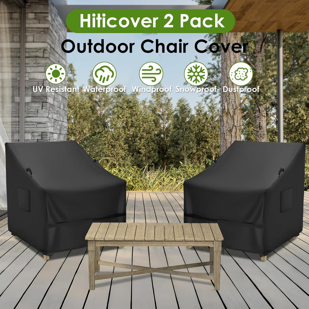 Outdoor Patio Adirondack Chair Covers 2 Pack, 30"W x 33"D x 36"H
