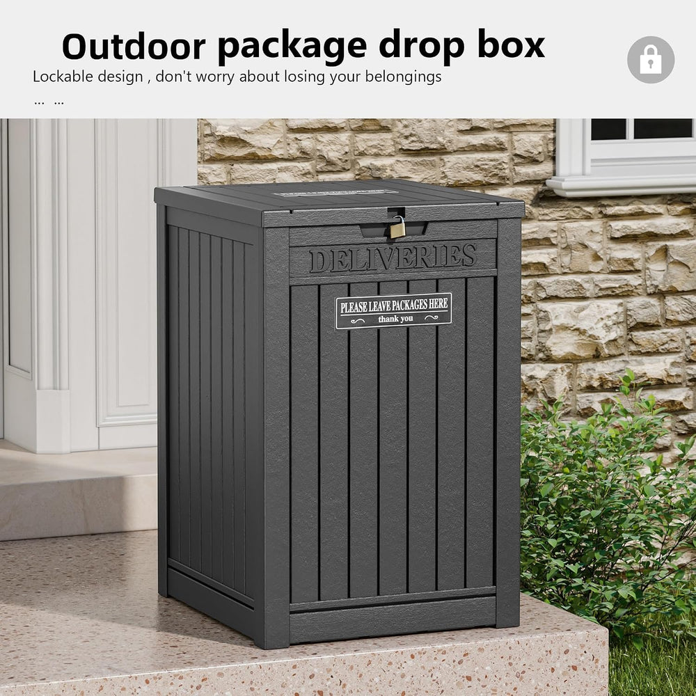 Package Delivery Box for Outside, Black