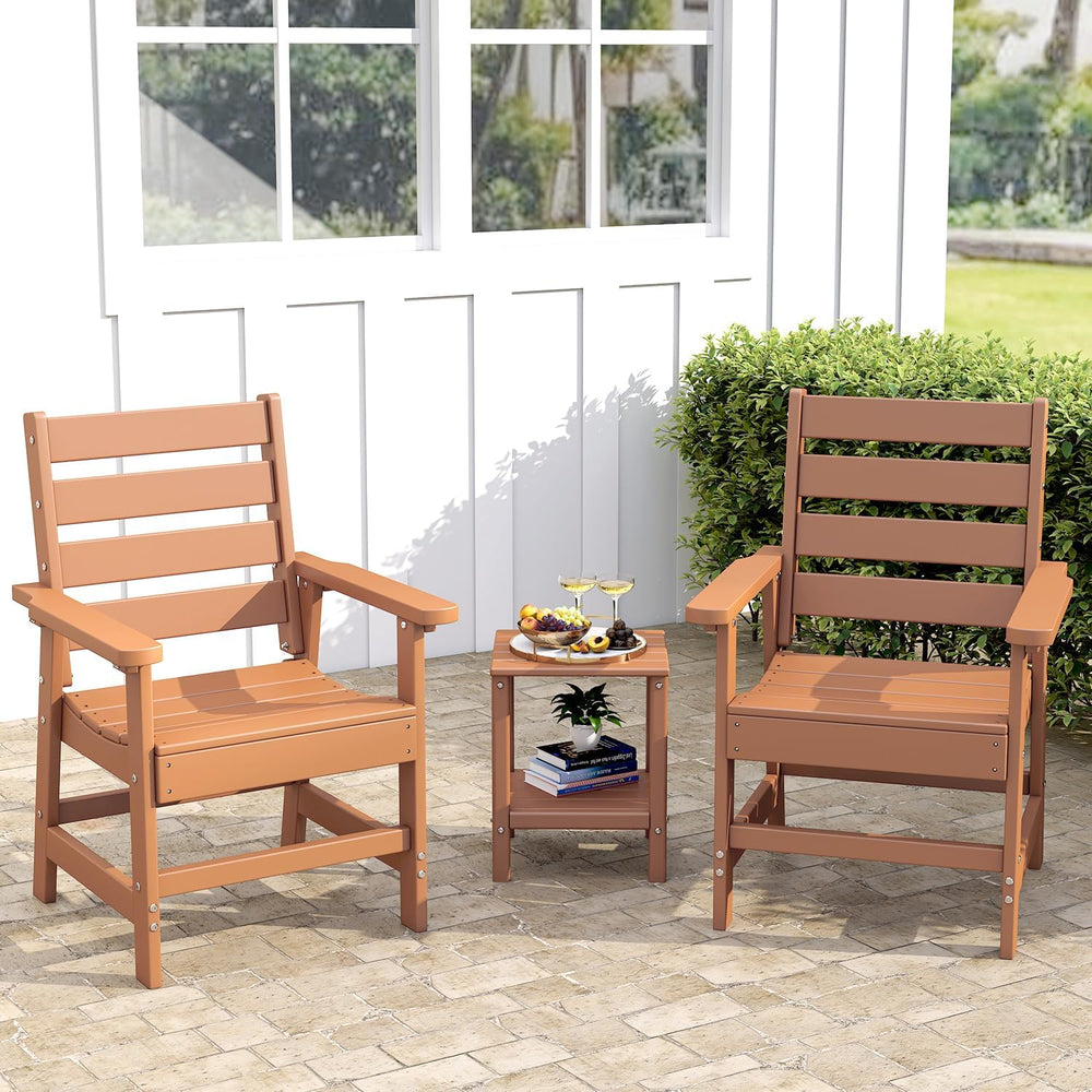 GREENVINES 3 Pieces Patio Furniture Set | Outdoor Bistro Sets for 2 | HDPE Pl...