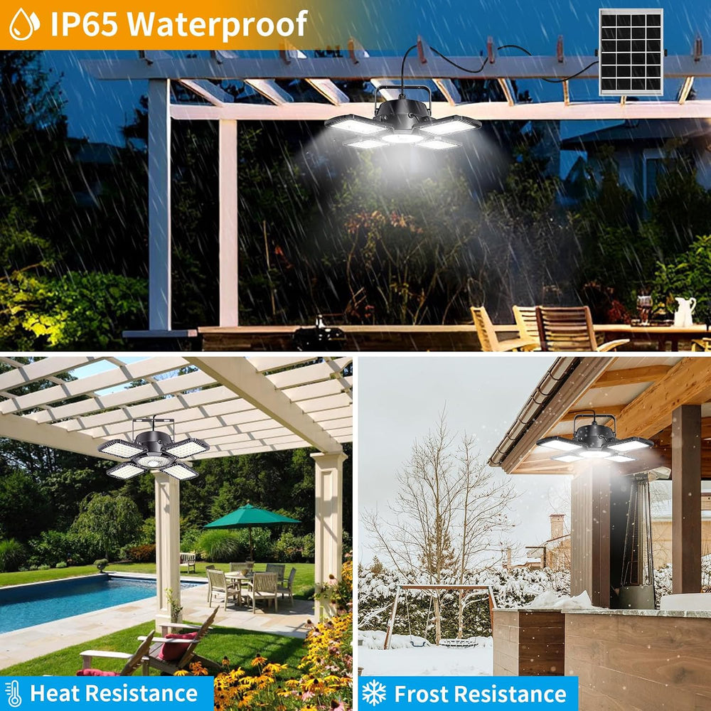 Solar Shed Light Outdoor Indoor, 176LED Solar Powered Motion Sensor Pendant L...