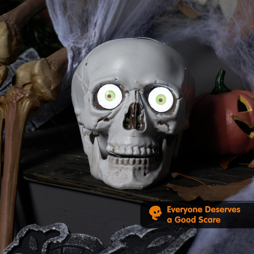 JOYIN Halloween Decorations Indoor Animatronics Skull Table Desk Home Decor, ...