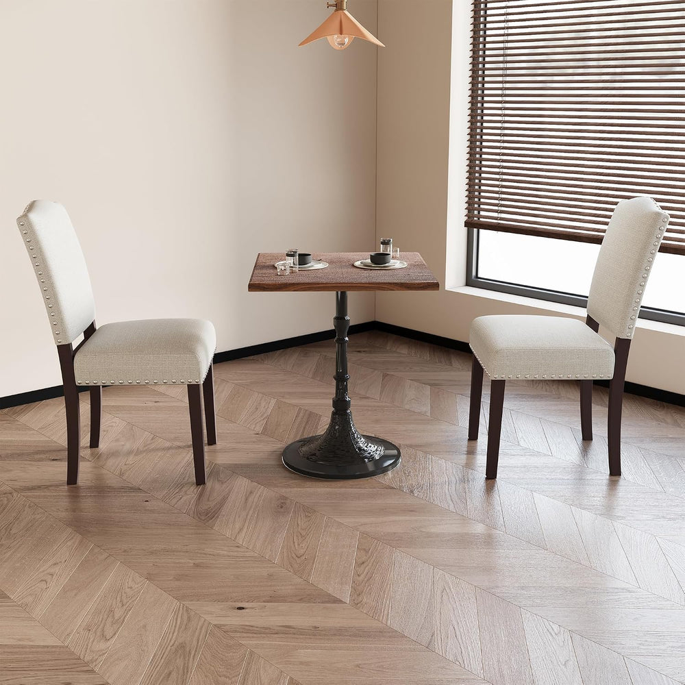 Upholstered Dining Chairs Set of 4 with Thickened Seat Cushion
