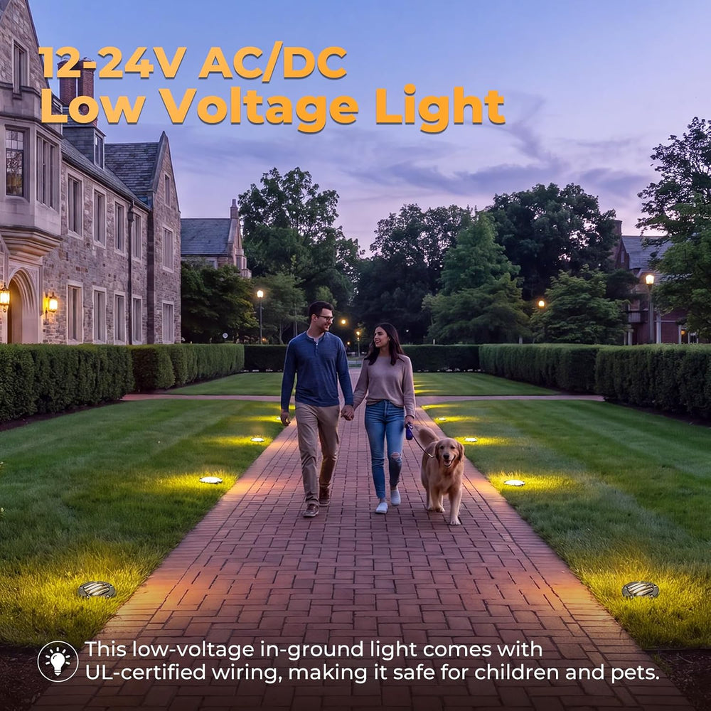 Brass Low Voltage Landscape Well Lights (5" Cover, 5.5" Tall), 12V ...