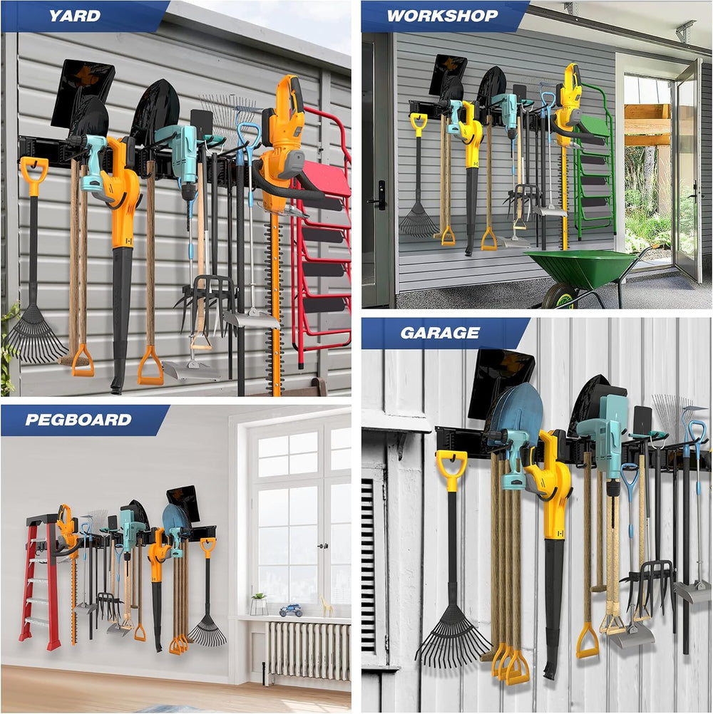 Garage Wall Organizer, Heavy Duty Tool Hangers for Garage Wall with 8 Double ...