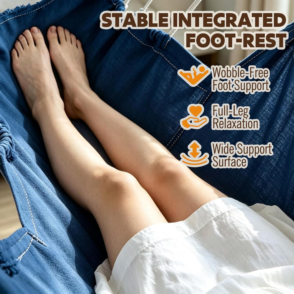 Chihee Hammock Chair Foot Rest 2 Cushions Max 500 lb Metal Spreader Bar