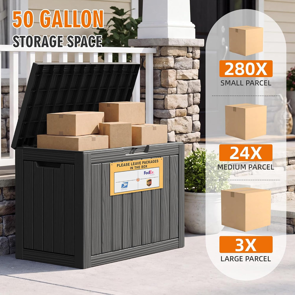 Bifanuo Package Delivery Box for Outside, 50 Gallon Parcel Drop Box